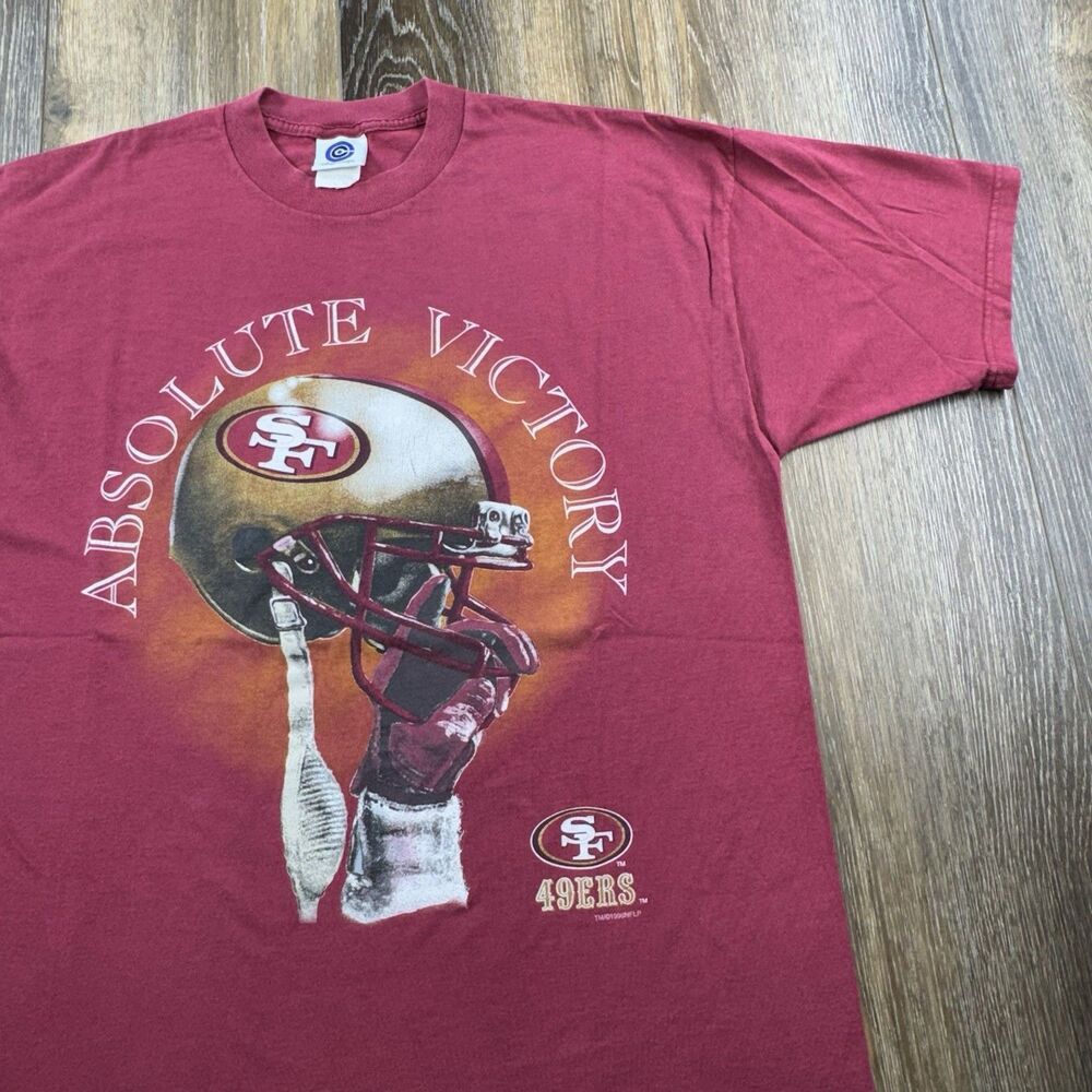 Vintage San Francisco 49ers Shirt Mens XL Red Absolute Victory NFL Football 1996
